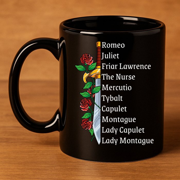 Romeo And Juliet William Shakespeare Gift 11oz C Handle Ceramic Mug