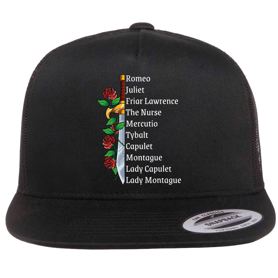 Romeo And Juliet William Shakespeare Gift Flat Bill Trucker Hat