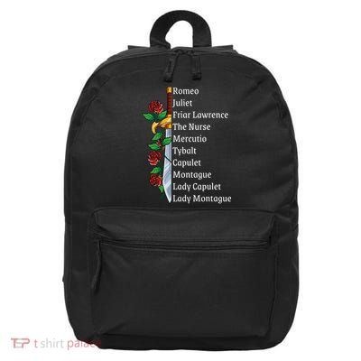 Romeo And Juliet William Shakespeare Gift 16 in Basic Backpack