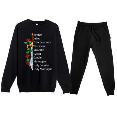 Romeo And Juliet William Shakespeare Gift Premium Crewneck Sweatsuit Set