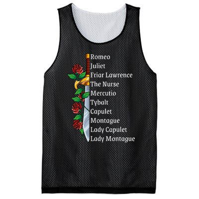 Romeo And Juliet William Shakespeare Gift Mesh Reversible Basketball Jersey Tank