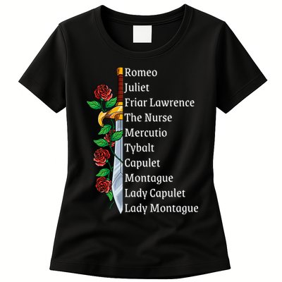Romeo And Juliet William Shakespeare Gift Womens T-Shirt