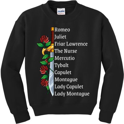 Romeo And Juliet William Shakespeare Gift Kids Sweatshirt
