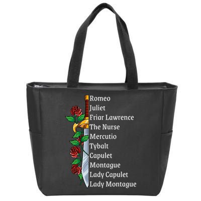 Romeo And Juliet William Shakespeare Gift Zip Tote Bag