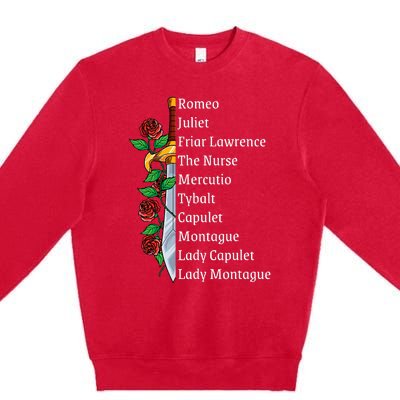 Romeo And Juliet William Shakespeare Gift Premium Crewneck Sweatshirt