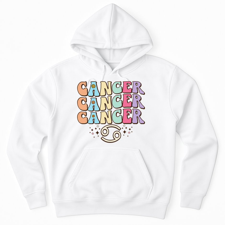 Retro Astrology June July month birthday Cancer Zodiac sign Hoodie