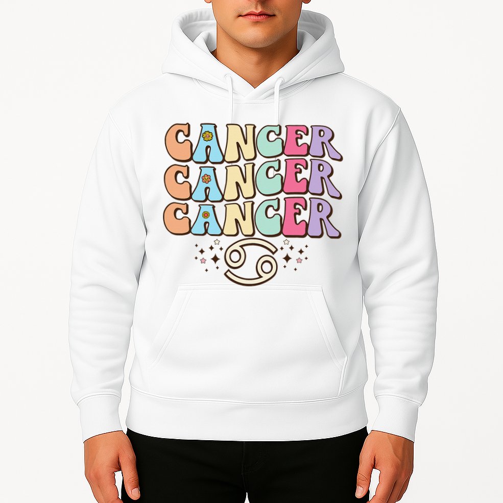 Retro Astrology June July month birthday Cancer Zodiac sign Hoodie