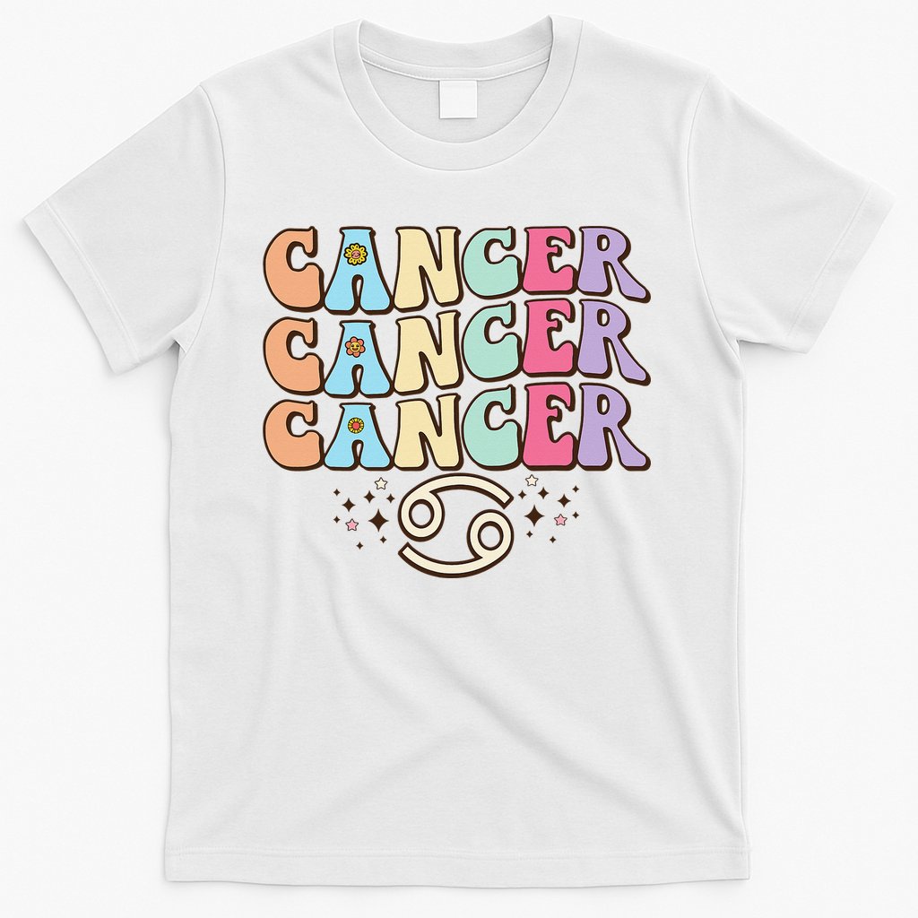 Retro Astrology June July month birthday Cancer Zodiac sign T-Shirt