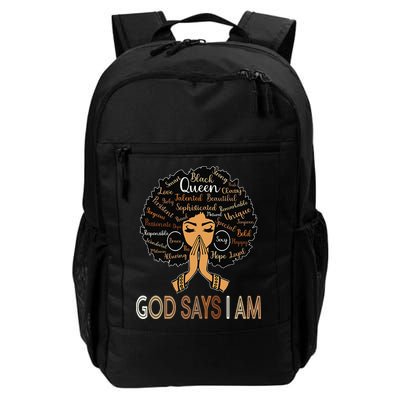 Retro Afro Juneteenth Vintage Black History God Says I Am Backpack