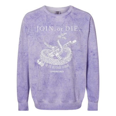 Real Alex Jones Store Join Or Die 1a + 2a Defense League Colorblast Crewneck Sweatshirt