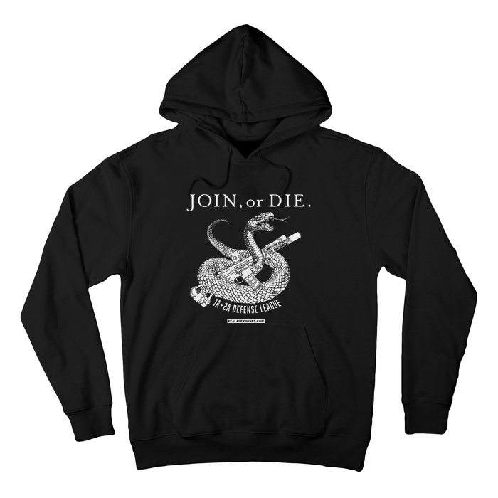 Real Alex Jones Store Join Or Die 1a + 2a Defense League Hoodie