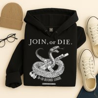 Real Alex Jones Store Join Or Die 1a + 2a Defense League Hoodie