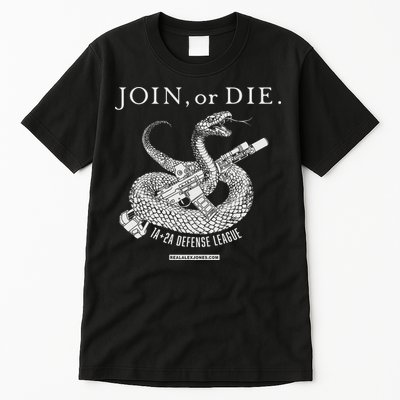 Real Alex Jones Store Join Or Die 1a + 2a Defense League Tall T-Shirt