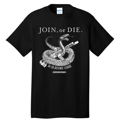 Real Alex Jones Store Join Or Die 1a + 2a Defense League Tall T-Shirt