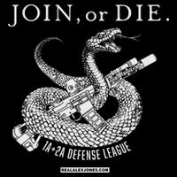 Real Alex Jones Store Join Or Die 1a + 2a Defense League Button