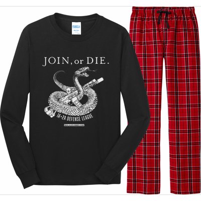 Real Alex Jones Store Join Or Die 1a + 2a Defense League Long Sleeve Pajama Set