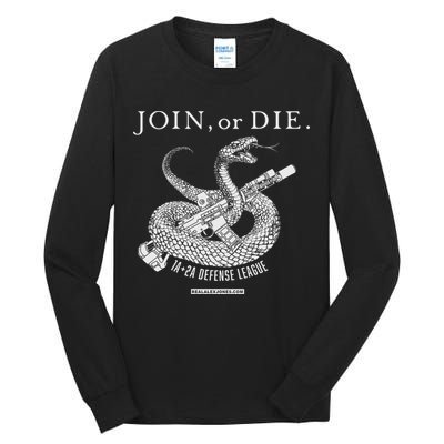 Real Alex Jones Store Join Or Die 1a + 2a Defense League Tall Long Sleeve T-Shirt