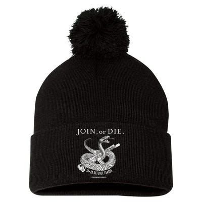 Real Alex Jones Store Join Or Die 1a + 2a Defense League Pom Pom 12in Knit Beanie