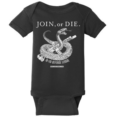 Real Alex Jones Store Join Or Die 1a + 2a Defense League Baby Bodysuit
