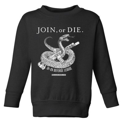 Real Alex Jones Store Join Or Die 1a + 2a Defense League Toddler Sweatshirt