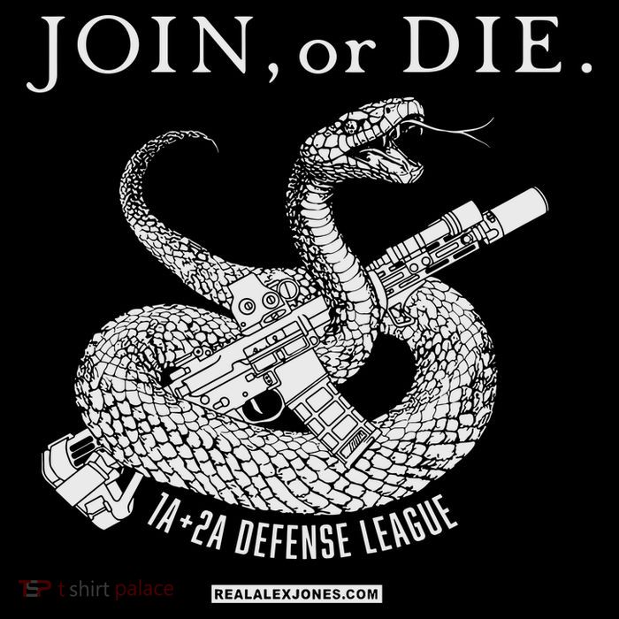 Real Alex Jones Store Join Or Die 1a + 2a Defense League Tank Top