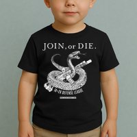 Real Alex Jones Store Join Or Die 1a + 2a Defense League Toddler T-Shirt