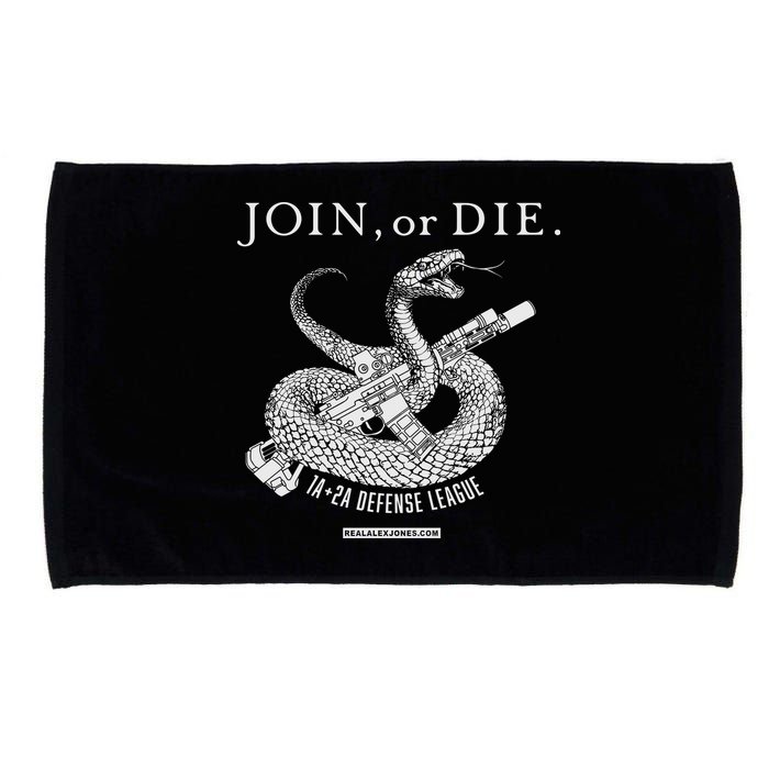 Real Alex Jones Store Join Or Die 1a + 2a Defense League Microfiber Hand Towel