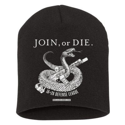 Real Alex Jones Store Join Or Die 1a + 2a Defense League Short Acrylic Beanie