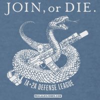 Real Alex Jones Store Join Or Die 1a + 2a Defense League Garment-Dyed Sweatshirt