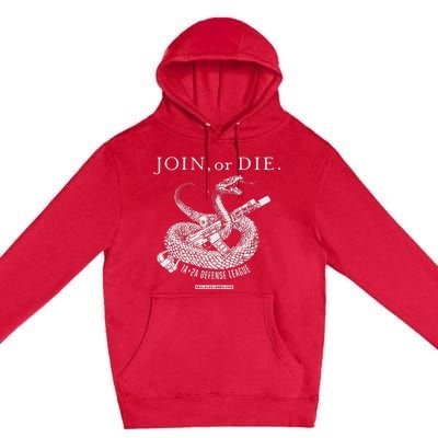 Real Alex Jones Store Join Or Die 1a + 2a Defense League Premium Pullover Hoodie