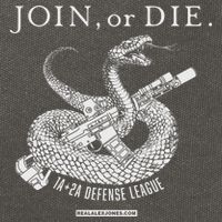 Real Alex Jones Store Join Or Die 1a + 2a Defense League Cotton Canvas Backpack