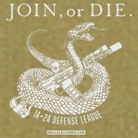 Real Alex Jones Store Join Or Die 1a + 2a Defense League Garment-Dyed Women's Muscle Tee
