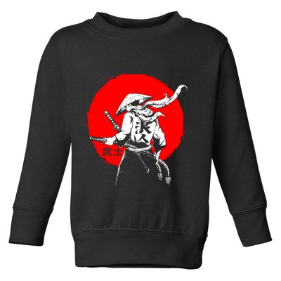 Retro Ancient Japan Samurai Warrior Tokyo Samurai Katana Toddler Sweatshirt