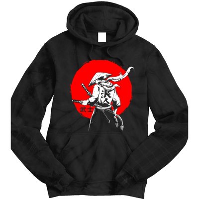 Retro Ancient Japan Samurai Warrior Tokyo Samurai Katana Tie Dye Hoodie