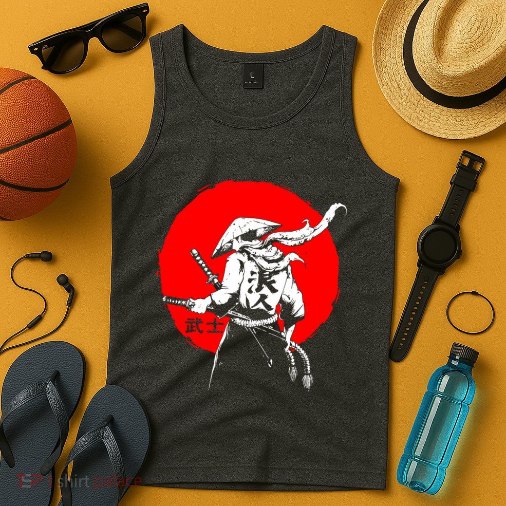 Retro Ancient Japan Samurai Warrior Tokyo Samurai Katana Tank Top