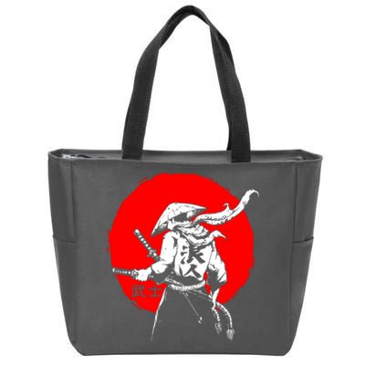 Retro Ancient Japan Samurai Warrior Tokyo Samurai Katana Zip Tote Bag