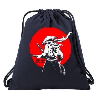 Retro Ancient Japan Samurai Warrior Tokyo Samurai Katana Drawstring Bag