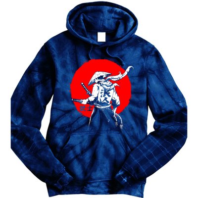 Retro Ancient Japan Samurai Warrior Tokyo Samurai Katana Tie Dye Hoodie