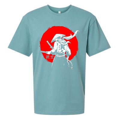 Retro Ancient Japan Samurai Warrior Tokyo Samurai Katana Sueded Cloud Jersey T-Shirt