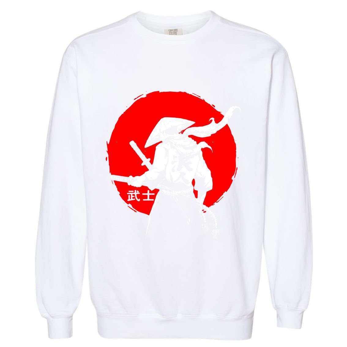 Retro Ancient Japan Samurai Warrior Tokyo Samurai Katana Garment-Dyed Sweatshirt