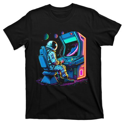 Retro Astronaut Jupiter Starship Game Spacestation T-Shirt