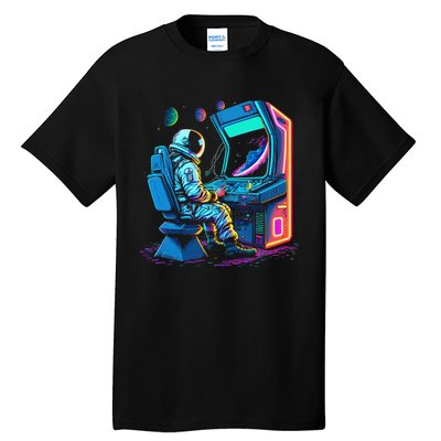 Retro Astronaut Jupiter Starship Game Spacestation Tall T-Shirt