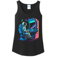 Retro Astronaut Jupiter Starship Game Spacestation Ladies Essential Tank