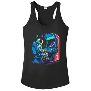 Retro Astronaut Jupiter Starship Game Spacestation Ladies PosiCharge Competitor Racerback Tank