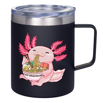 Ramen Axolotl Kawaii Anime Japanese Noddles Anime Girls Gift 12oz Stainless Steel Coffee Mug