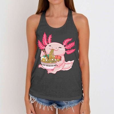 Ramen Axolotl Kawaii Anime Japanese Noddles Anime Girls Gift Women's Knotted Racerback Tank