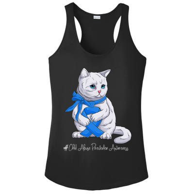 Rainbow All KidsMatter Pinwheel Child Abuse Awareness Ladies PosiCharge Competitor Racerback Tank
