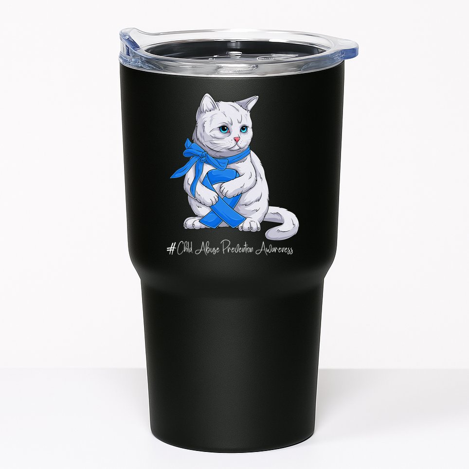 Rainbow All KidsMatter Pinwheel Child Abuse Awareness Tumbler