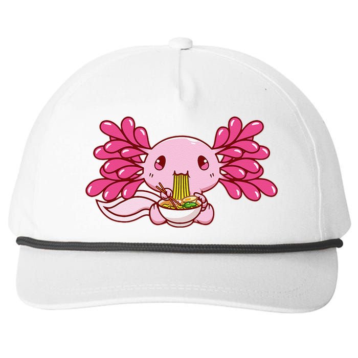 Ra Axolotl Kawaii Anime Japanese Food  Snapback Five-Panel Rope Hat