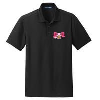 Ra Axolotl Kawaii Anime Japanese Food  Dry Zone Grid Polo